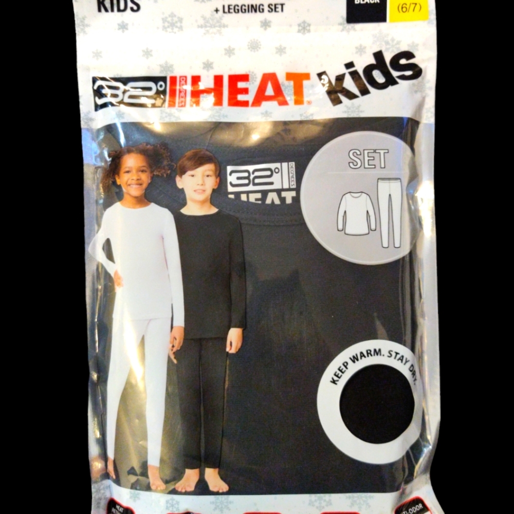 32 Degrees Heat Kids Long Sleeve Crew Neck and Legging Set